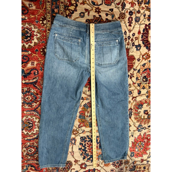 Pilcro The Wanderer Blue Denim Utility Crop Jeans Size 28 - Picture 6 of 9